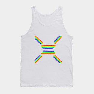 Rainbow zig-zag artwork Tank Top